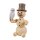 Wagner Schneemann mit Schneeeule sitzend