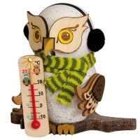 Kuhnert Räucherfigur Schnee-Raucheule mit Thermometer